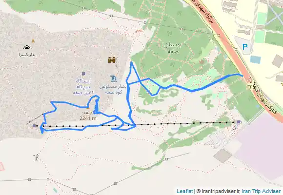 ترک جی پی اس پیماش صفه از مسیر مرعشی و برگشت تله کابین
