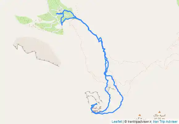 ترک جی پی اس قله گل اندام gol andam mount .لاریجان آمل روستای ایرا