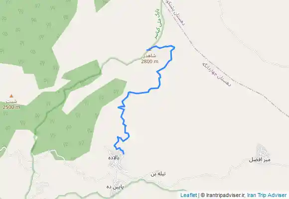 ترک جی پی اس قله شاهدژ - از روستای بالاده- بخش چهار دانگه - کیاسر