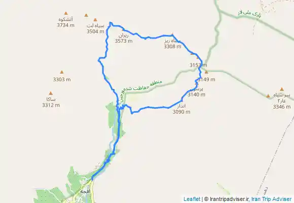 ترک جی پی اس خط الراس اندار و پرسون به ریزان