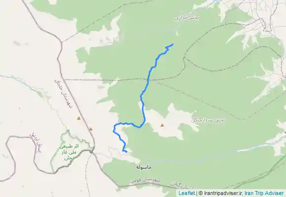 ترک جی پی اس پيمايش ماسوله تا ماسال روستای چسلی ( شروع از تابلوي منابع طبيعي)