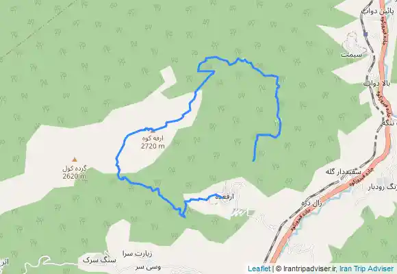 ترک جی پی اس ارفع ده تا ارفع کوه