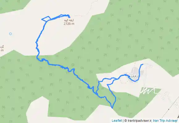 ترک جی پی اس قله ارفعه کوه