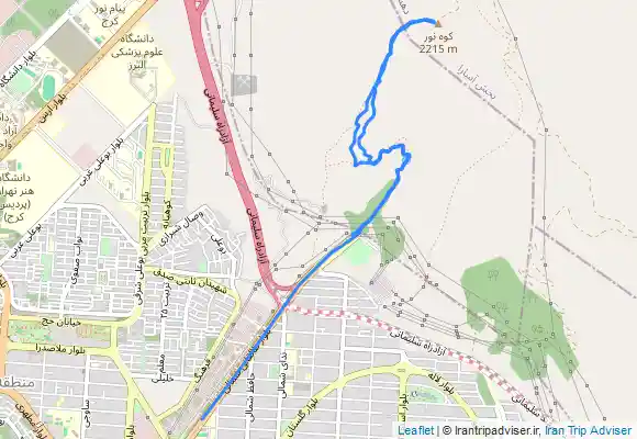 ترک جی پی اس تمرین شبانگاهی بیجی کوه