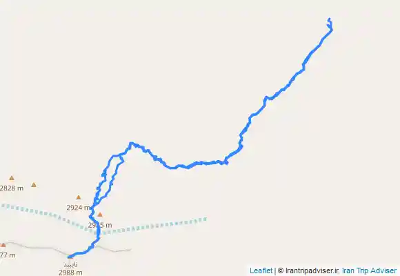 ترک جی پی اس Nayband peak , قله نای بند