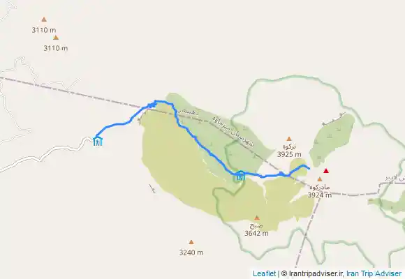 ترک جی پی اس صعودقله تفتان ازمسیردره گل