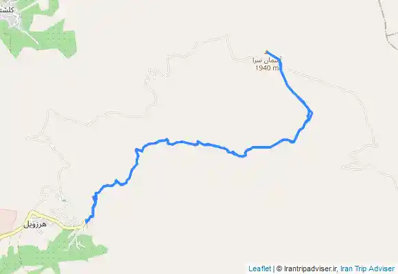 ترک جی پی اس قله آسمانسرا از روستای هرزوویل