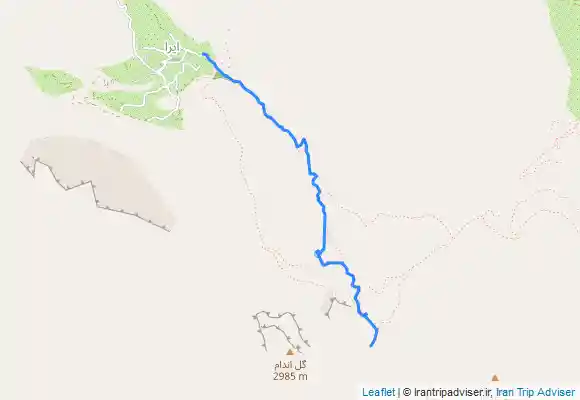 ترک جی پی اس قله گل اندام تا کلبه