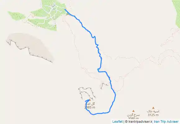 ترک جی پی اس قله گل اندام Golandam peak