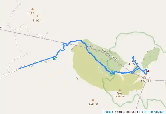 ترک جی پی اس خط الرأس قلل تفتان و نر کوه تفتانAngel