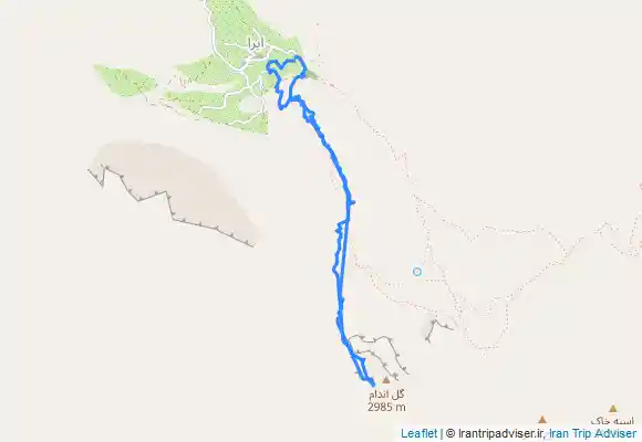 ترک جی پی اس قله گل اندام از روستای ایرا