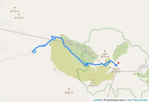 ترک جی پی اس قله تفتان