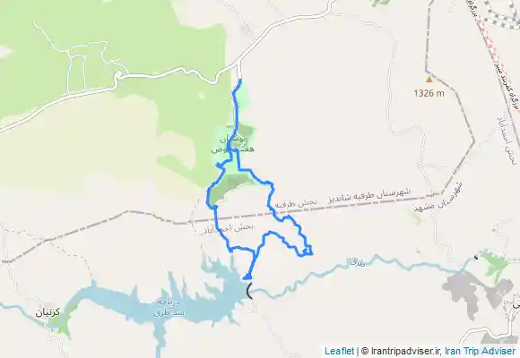 ترک جی پی اس هفت حوض به دریاچه سد طرق