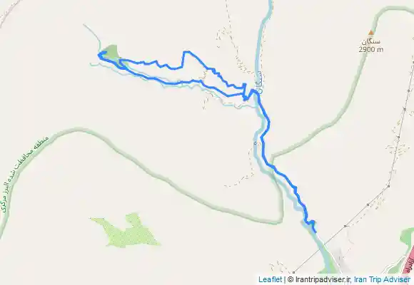 ترک جی پی اس Sangān-e Bālā آبشار سنگان