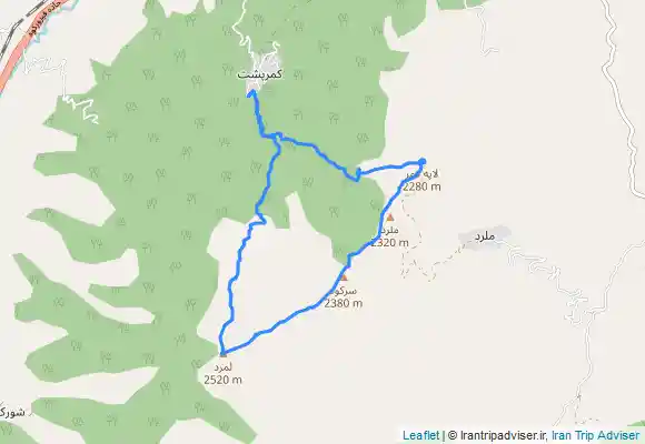 ترک جی پی اس قله سرکوه و عباسعلی سوادکوه از روستای کمرپشت